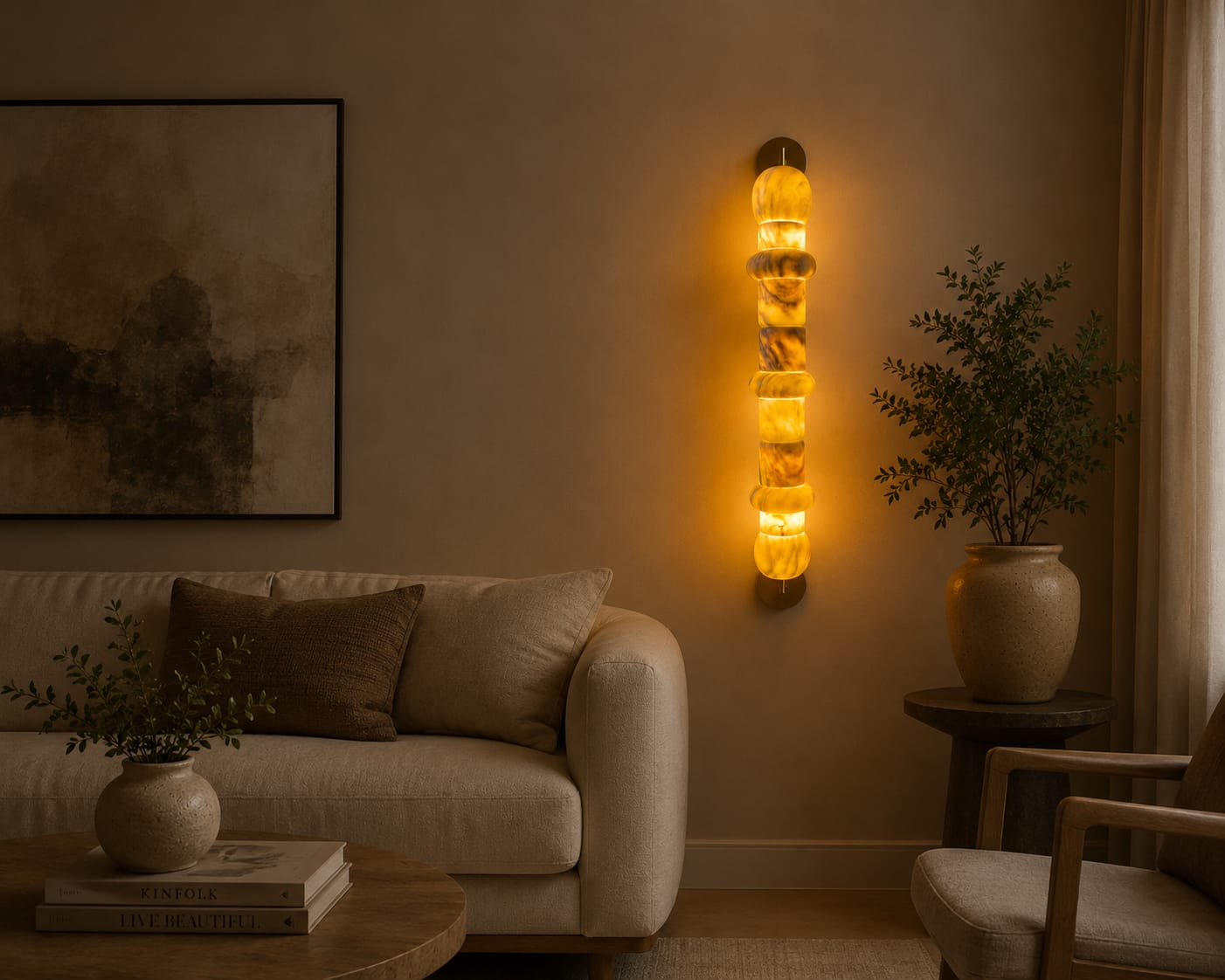 Trio Tower Wall Lamp