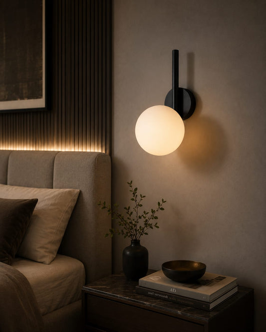 Matte Black Orb Light