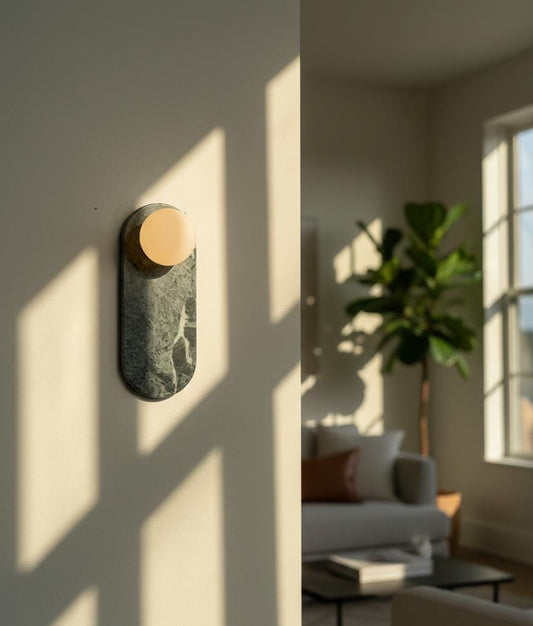Vertical Orb Wall Lamp