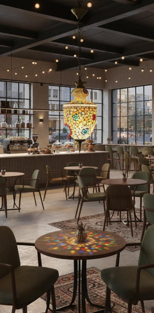 Stained Glass Hanging Light