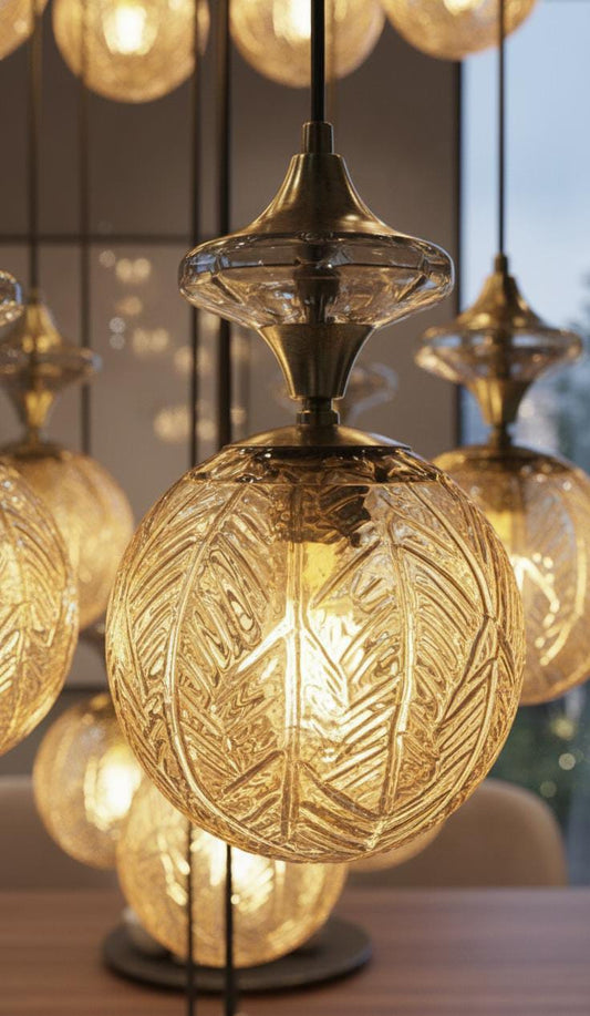 Duplex Stellar Drop Glass Chandelier