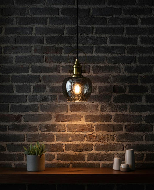 Silvered Glass Hanging Light