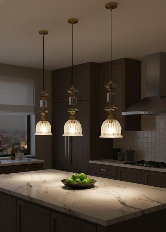 Layered Glass Hanging Light