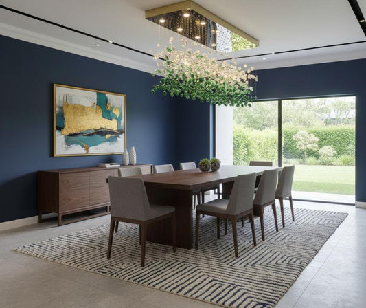 Emerald Crystal Chandelier Rectangular