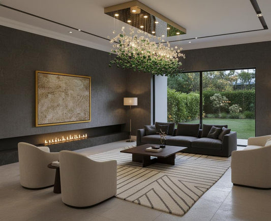 Emerald Crystal Chandelier Rectangular