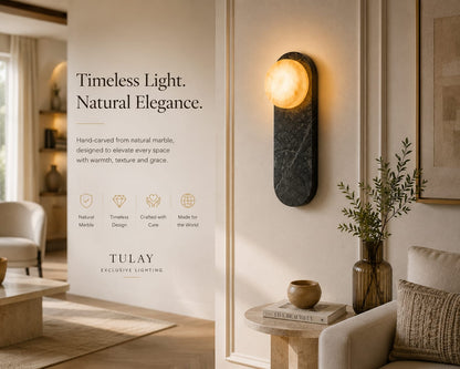 Green Forest Marble Wall Lamp