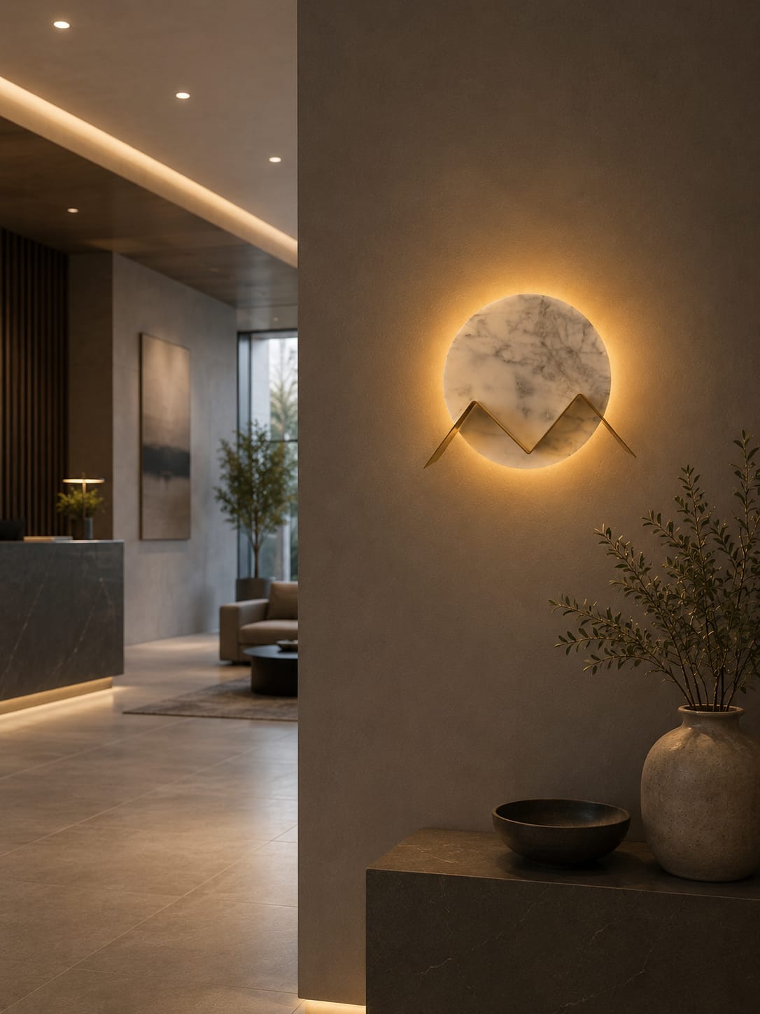 Marble Moon Wall Lamp
