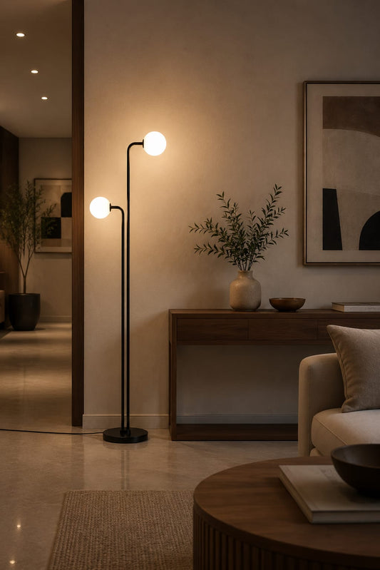 Black Frosted Floor Lamp