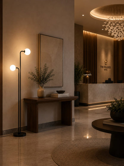 Black Frosted Floor Lamp