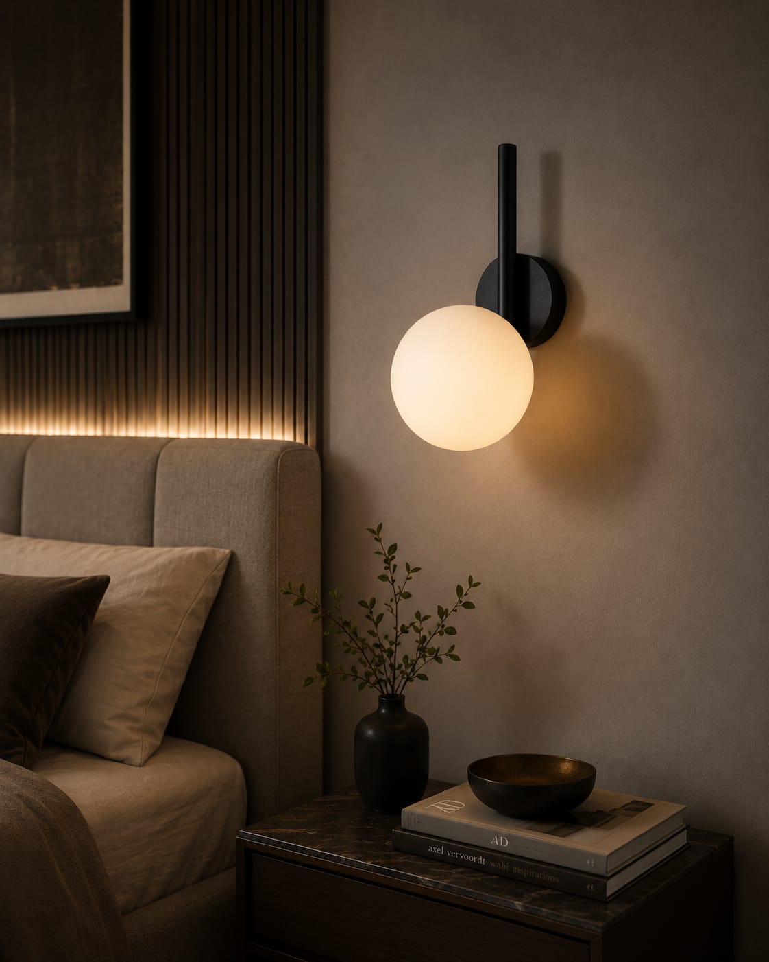 Matte Black Orb Light