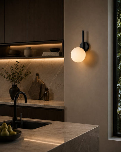 Matte Black Orb Light