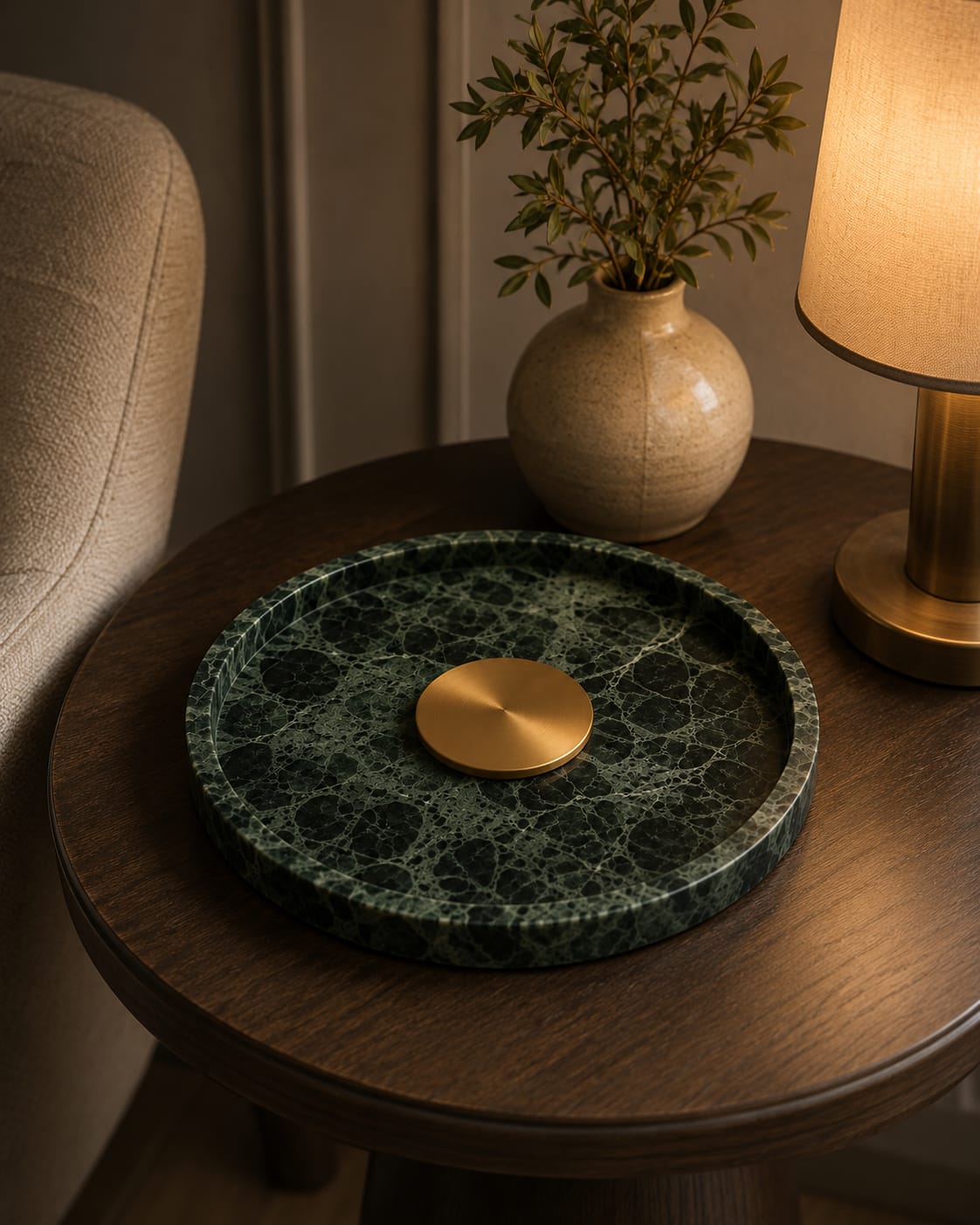 Green Marble Tray