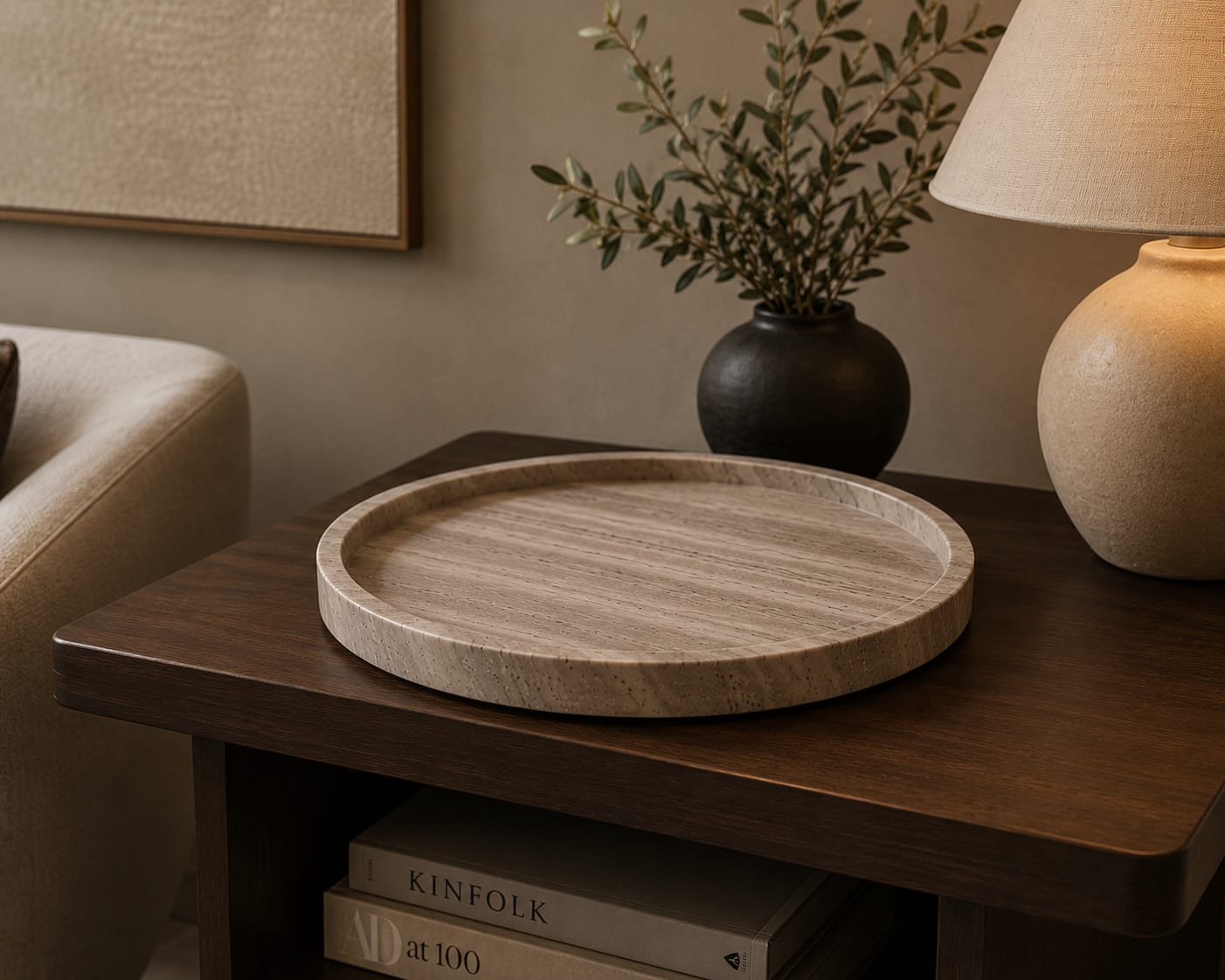 Brown Marble Tray