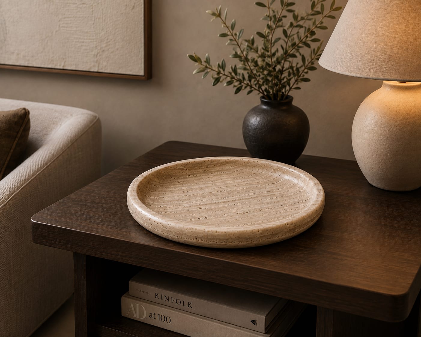 Travis Curve Stone Tray