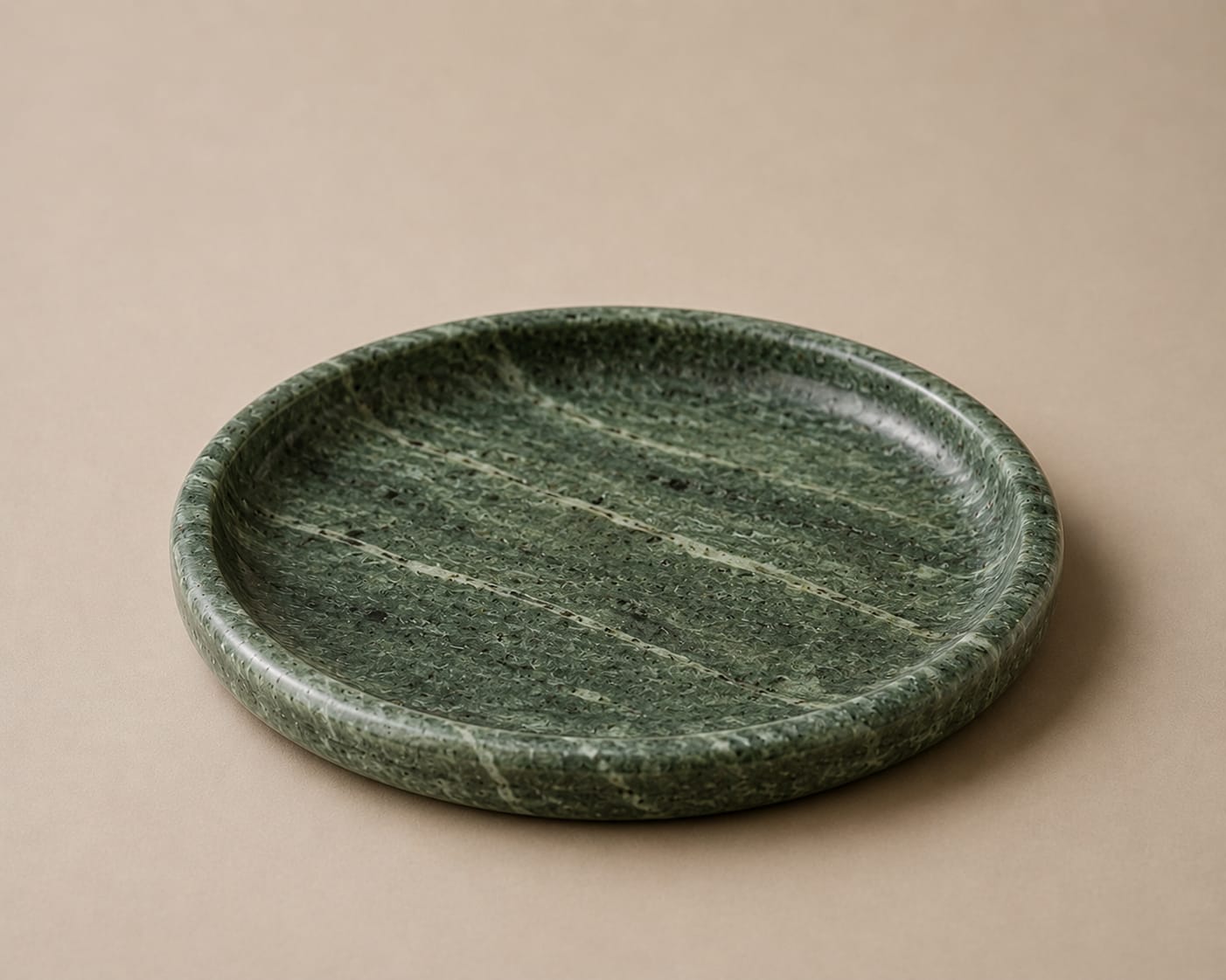 Green Curve Marble Tray