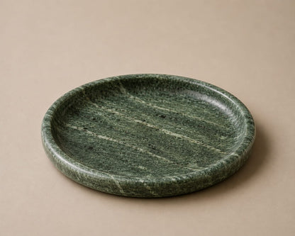 Green Curve Marble Tray