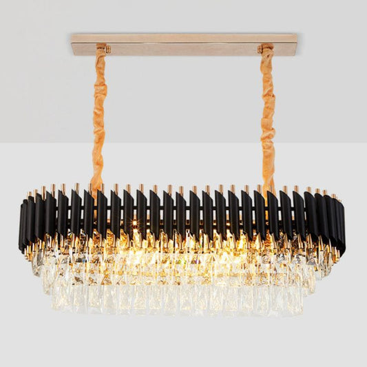 Black Mamba Rectangular Crystal Chandelier